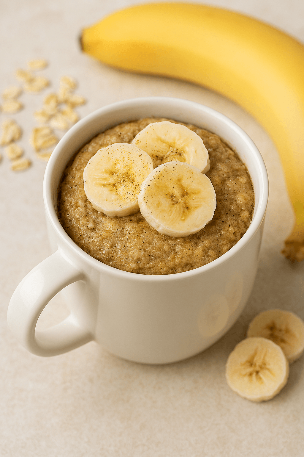 Mug Cake de Avena y Plátano: "Tu Desayuno Nutritivo en Menos de 5 Minutos"