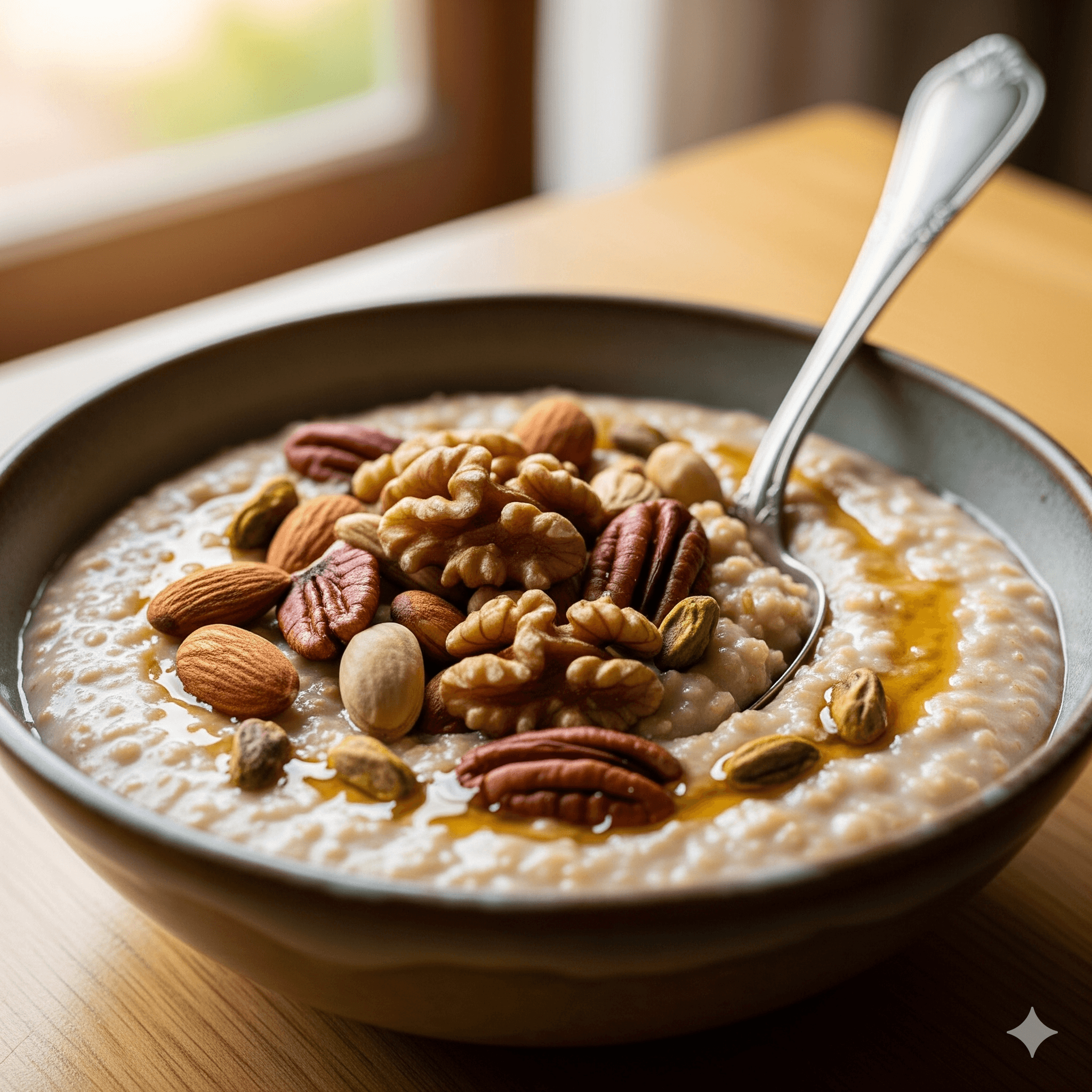 Porridge Cremoso de Avena con Frutos Secos: El Desayuno Vegetariano que Transforma tu Mañana