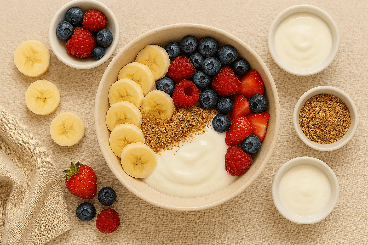 Bol de Frutas con Linaza: Desayuno ligero y nutritivo