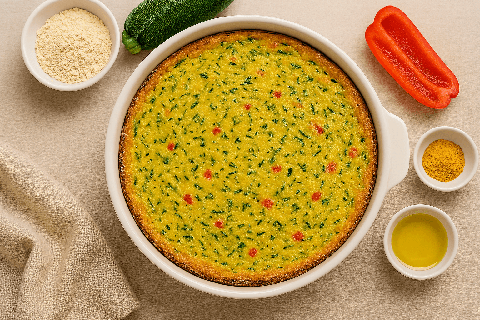 Frittata de Harina de Garbanzos y Verduras