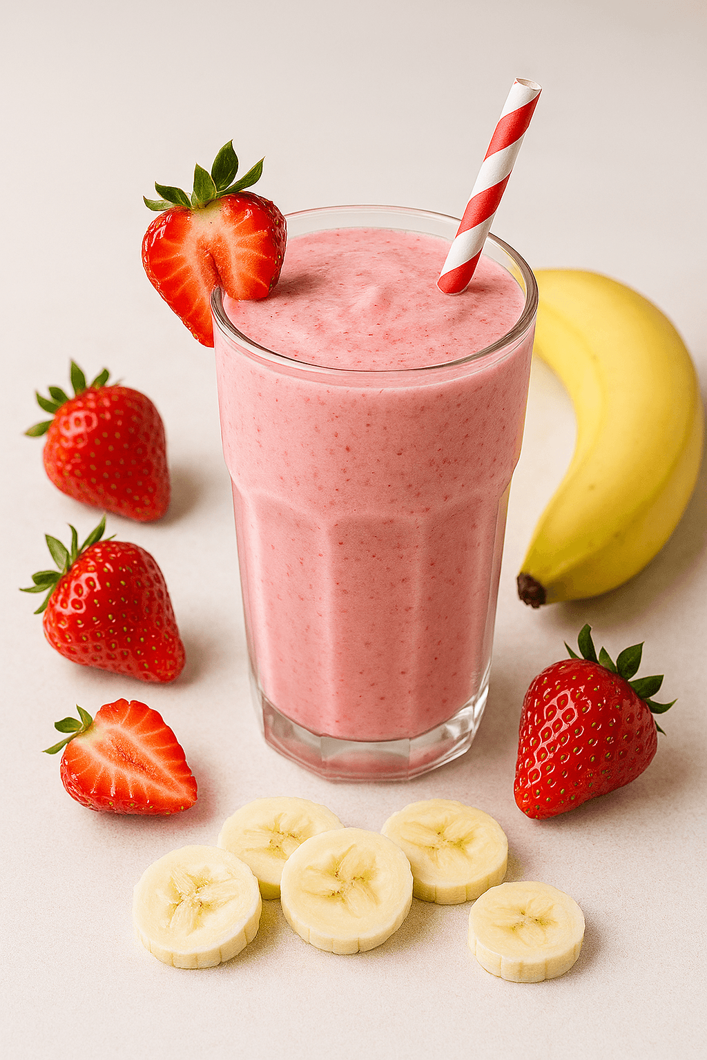 Malteada de Frutilla y Plátano: El Desayuno Vegano Rosado y Cremoso