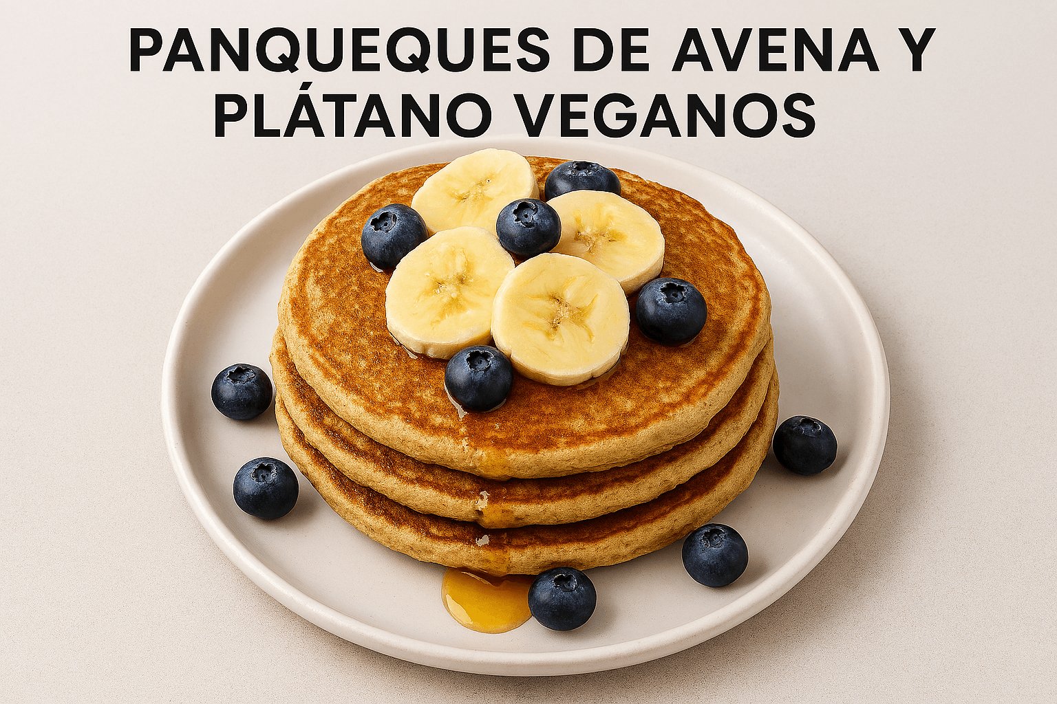 Panqueques de Avena y Plátano Veganos