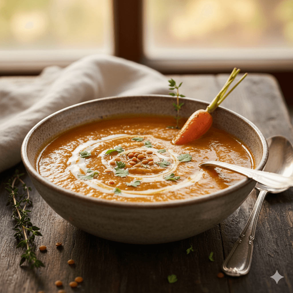 Sopa Crema de Lentejas y Zanahoria: La Receta Llena de Vitaminas y Minerales