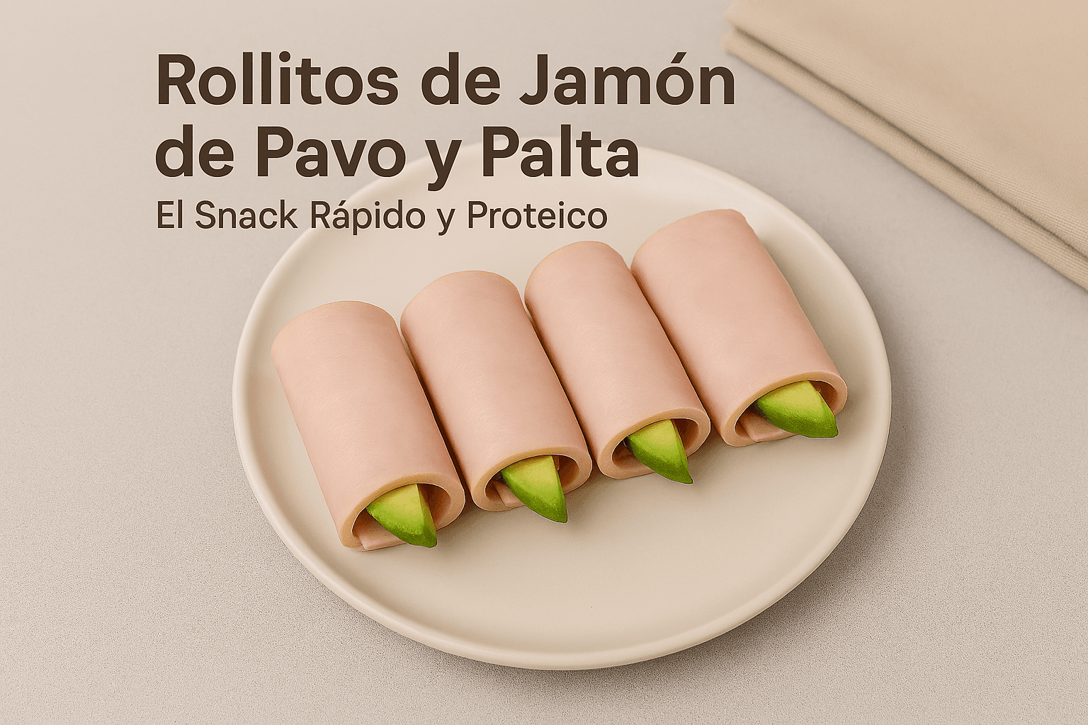 Rollitos de Jamón de Pavo y Palta: El Snack Rápido y Proteico