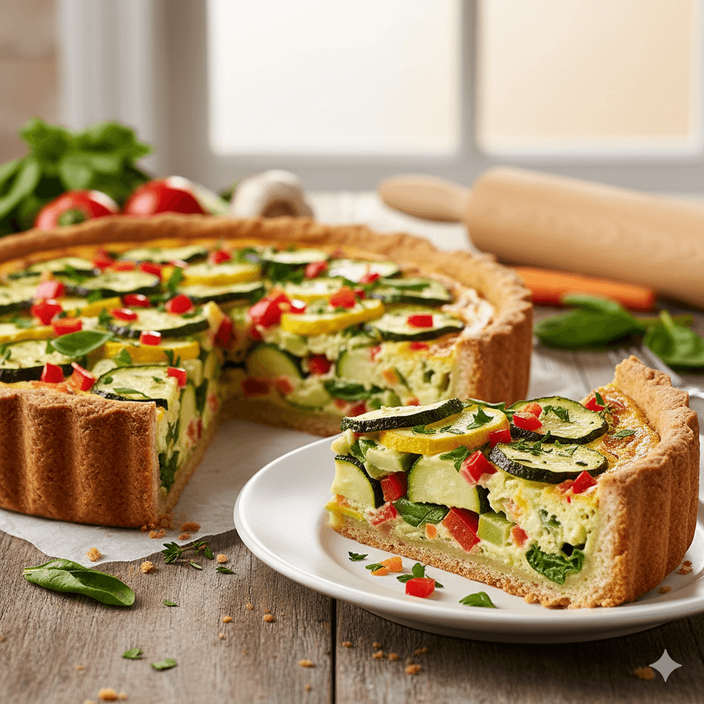 Tarta Vegana de Verduras: Tu Almuerzo Completo y Lleno de Nutrientes