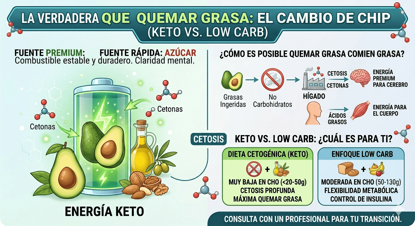 ¿Grasas para quemar grasa? El "clic" mental que lo cambia todo 🧠🔥