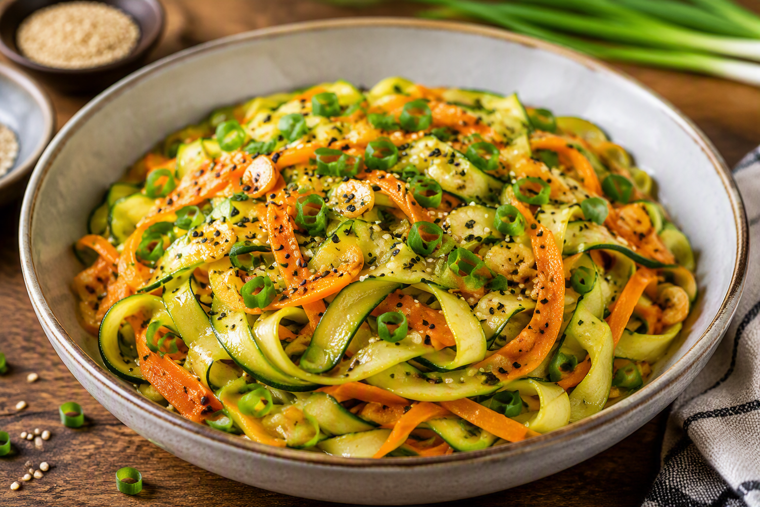 🥒 Zucchini al Sésamo: Una Forma Deliciosa de Comer Más Verduras