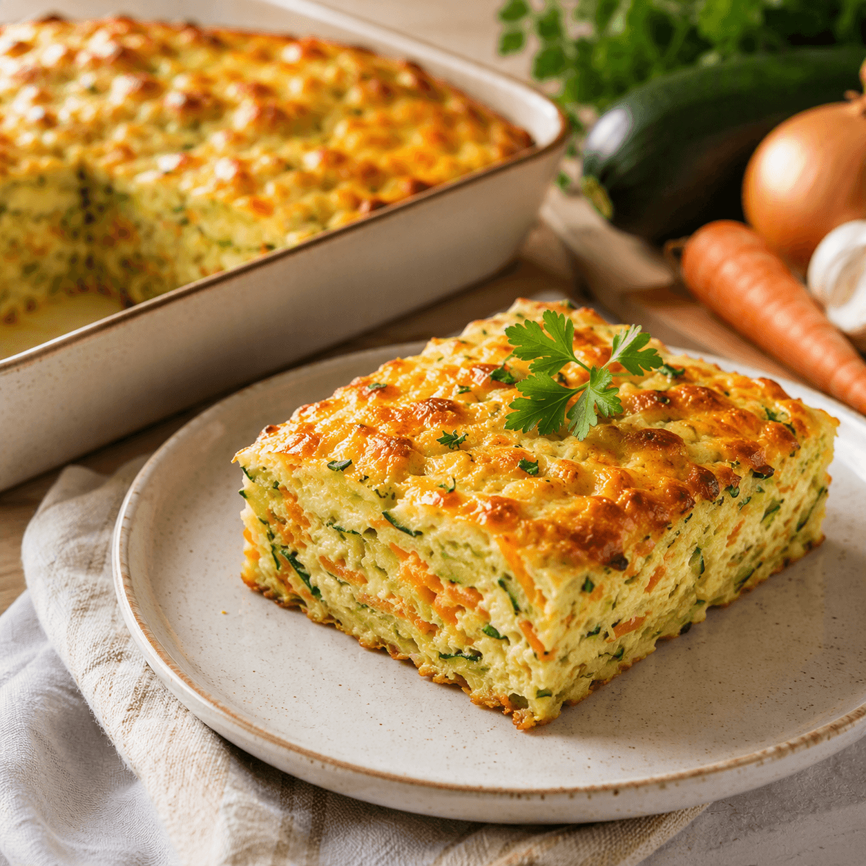 Receta Saludable: Pastel de Vegetales y Queso Gluten Free