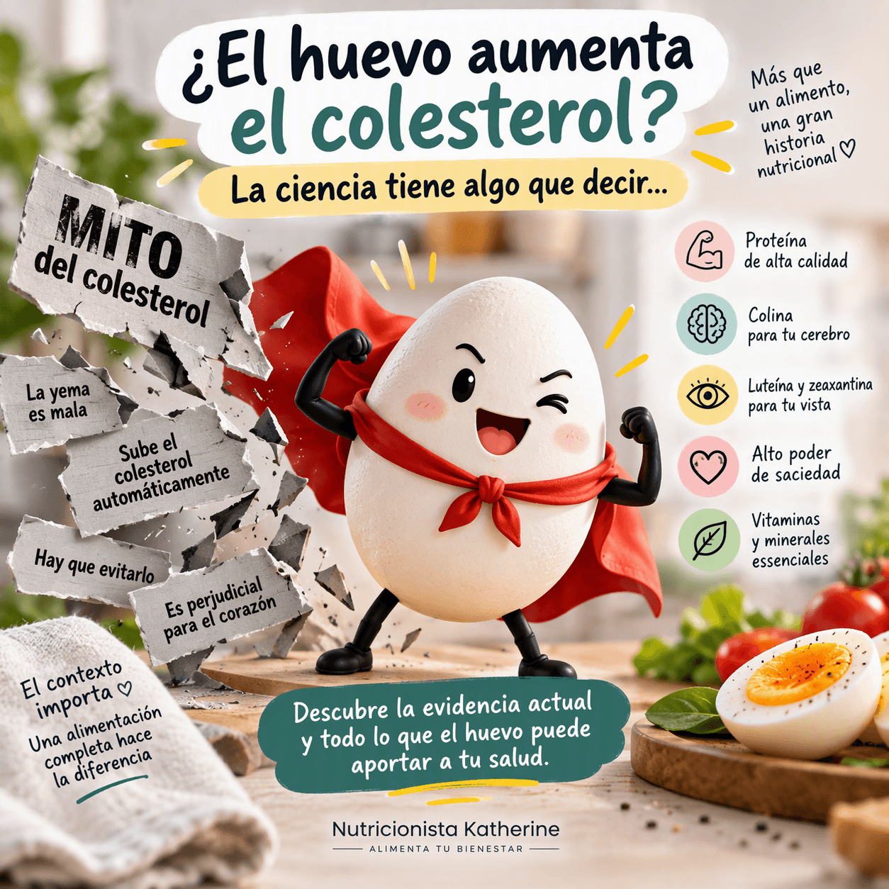 🥚 El huevo: ¿villano del colesterol o uno de los alimentos más completos que existen?