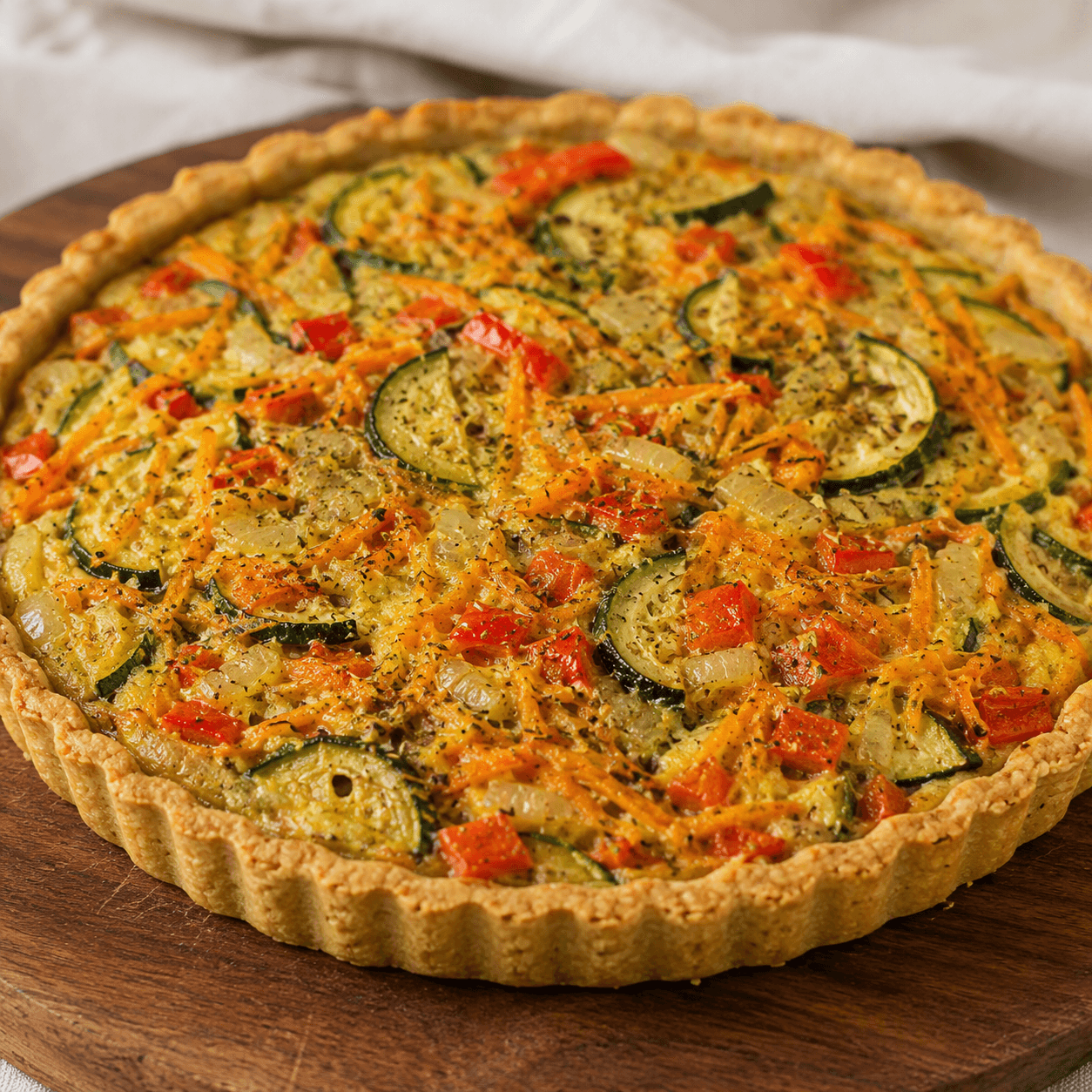 Tarta Vegana de Verduras: Tu Almuerzo Completo y Lleno de Nutrientes