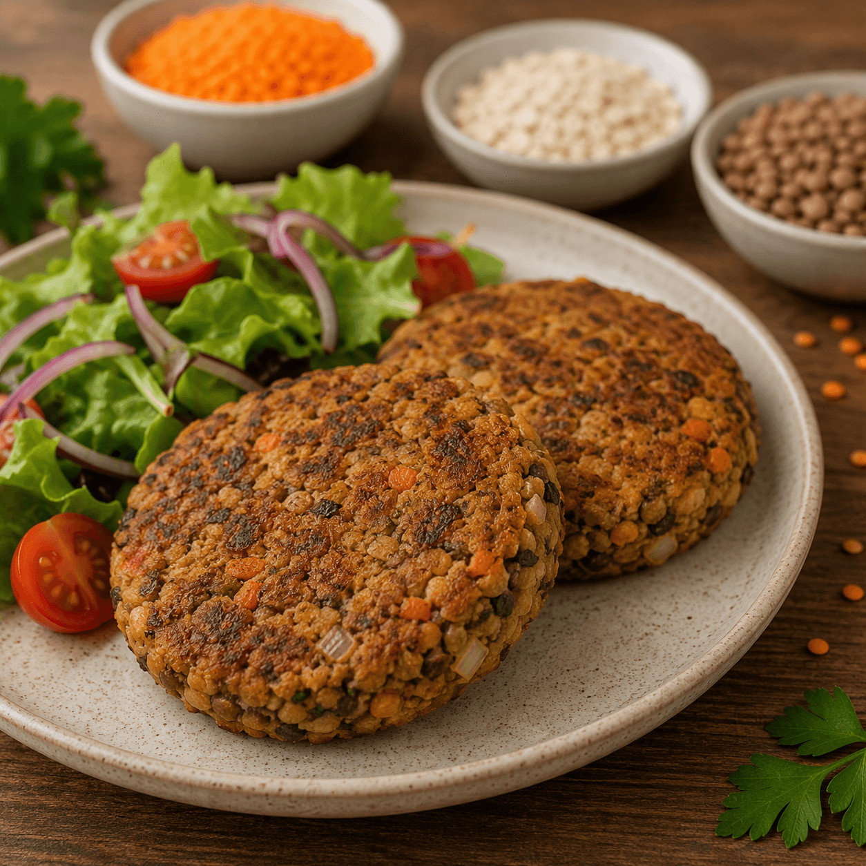 Hamburguesas de Lentejas: La Fibra y Proteína Vegetal que tu Cuerpo Necesita