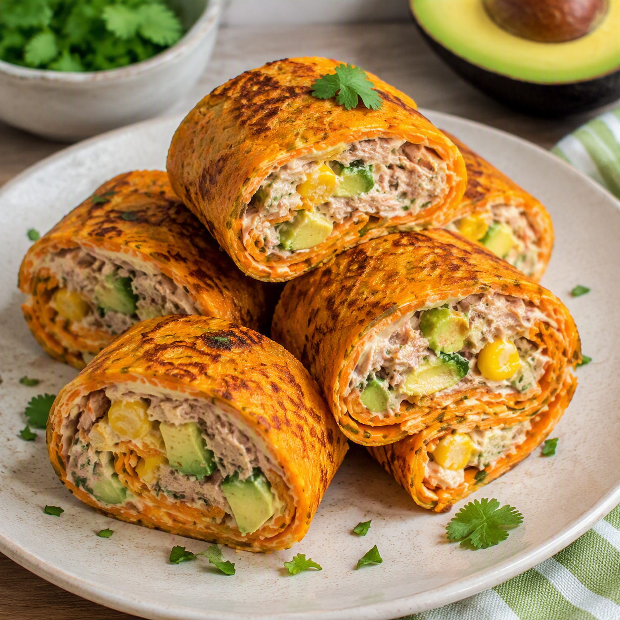 Rollitos de Zanahoria Rellenos de Atún y Palta: El Almuerzo Saludable y Colorido