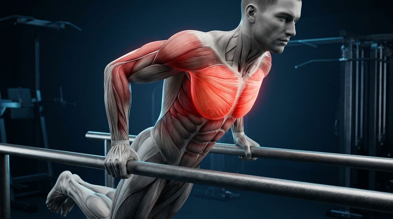 Fondos en Paralelas para Pecho (Chest Dips)