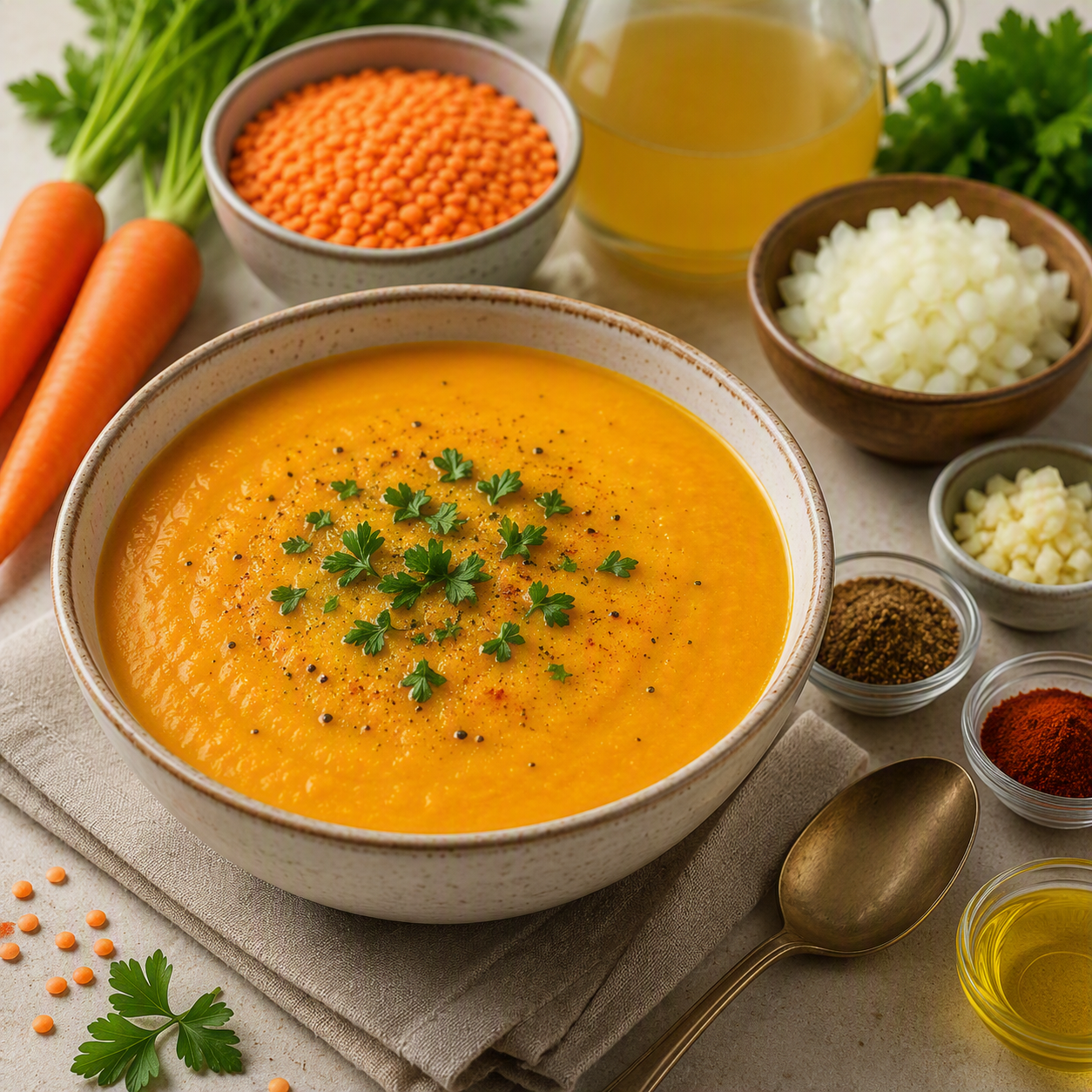 Sopa Crema de Lentejas y Zanahoria: La Receta Llena de Vitaminas y Minerales