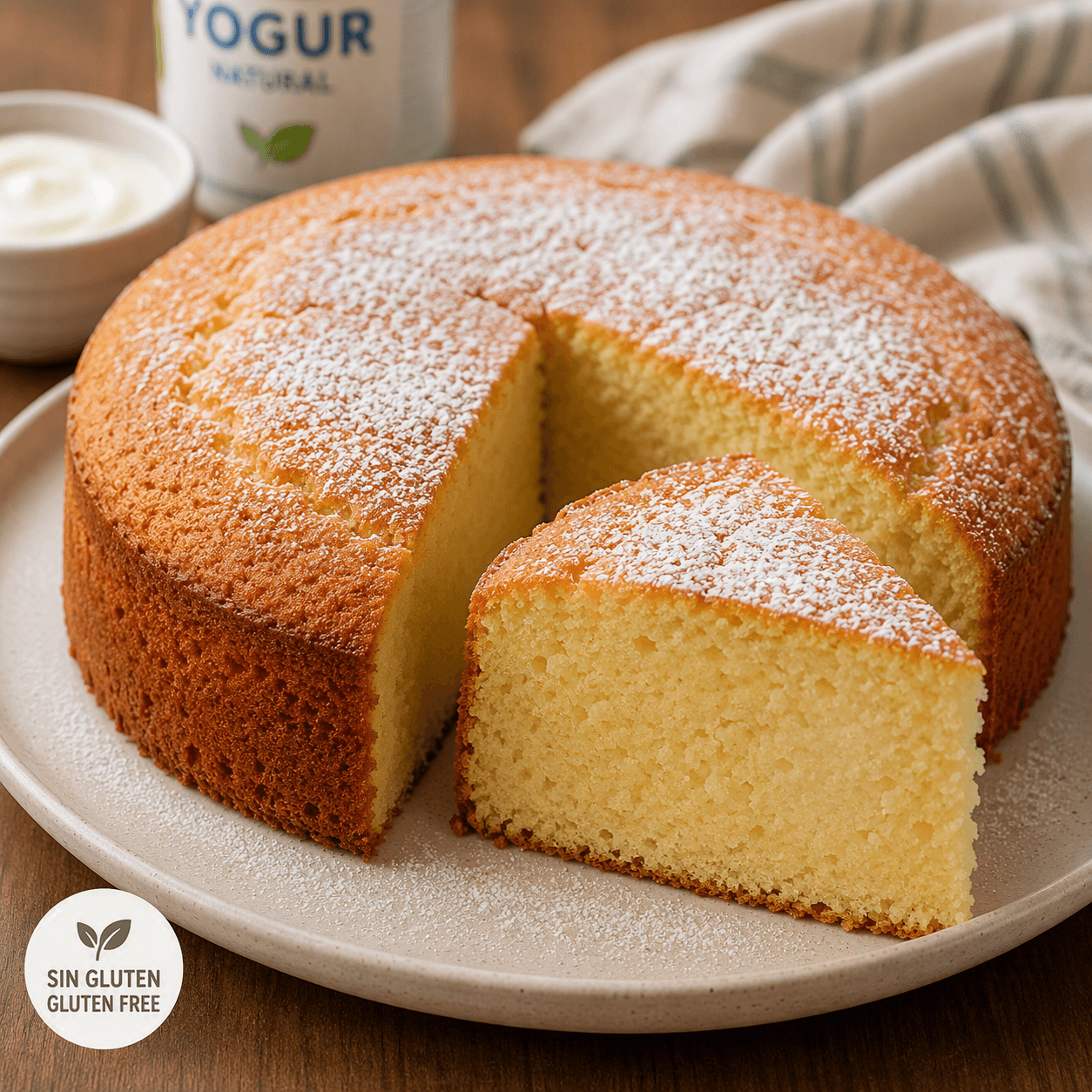 Bizcocho de Yogur sin gluten